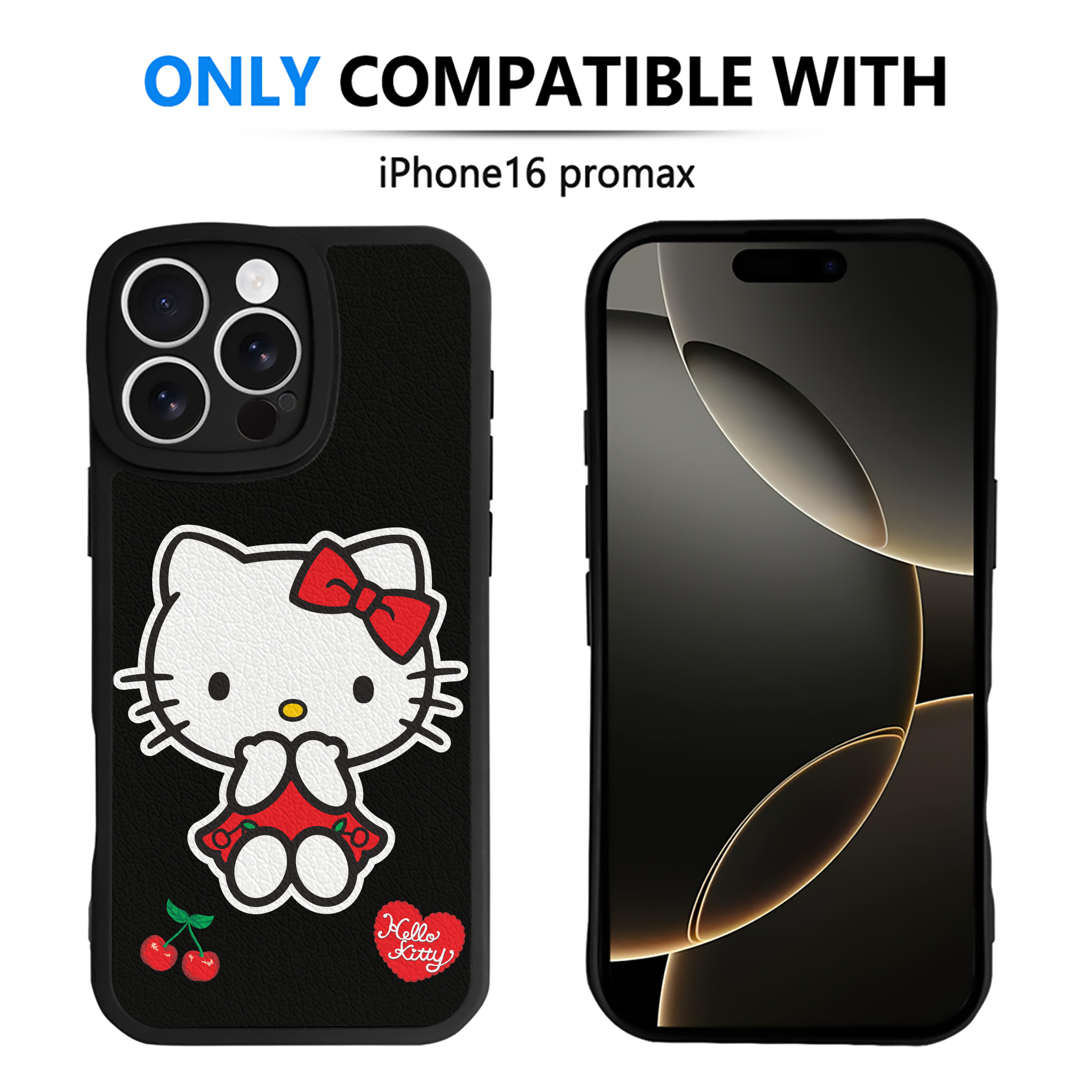 （画像用） Hello Kitty ハローキティ 【iPhone 16シリーズ対応】シリコンスマホケース（レザー調） 材質：シリコン